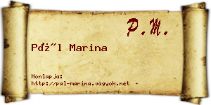Pál Marina névjegykártya
